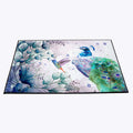 Watercolor Peacock and Humming Bird Door Mat - Deja Blue Studios