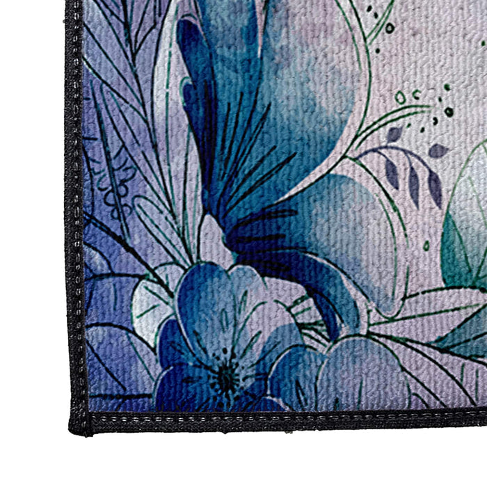 Watercolor Peacock and Humming Bird Door Mat - Deja Blue Studios