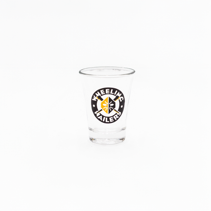 Wheeling Nailers Shot Glass Embossed Logo