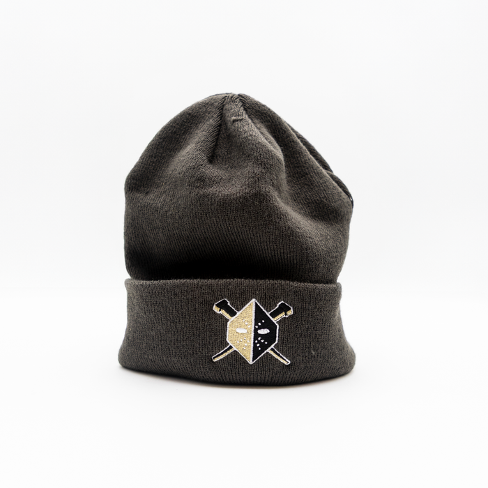Wheeling Nailers Zephyr Gray Beanie with Cuff Vegas Mask