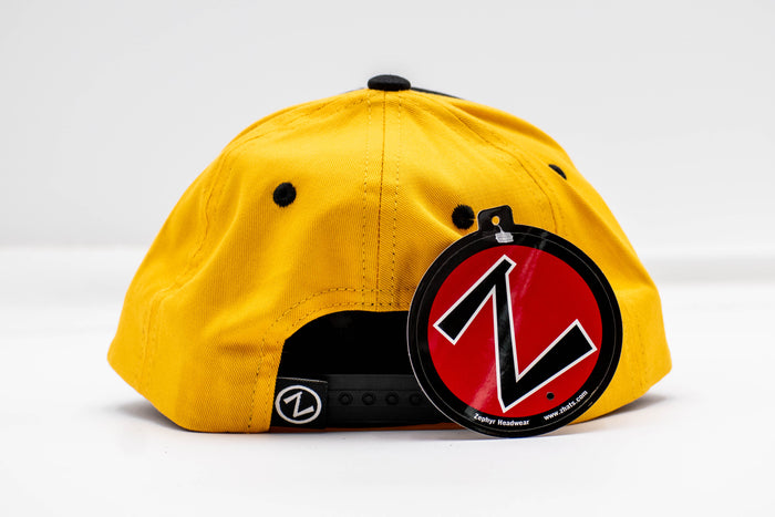 Wheeling Nailers Zephyr Yellow Black Snap Back Hat