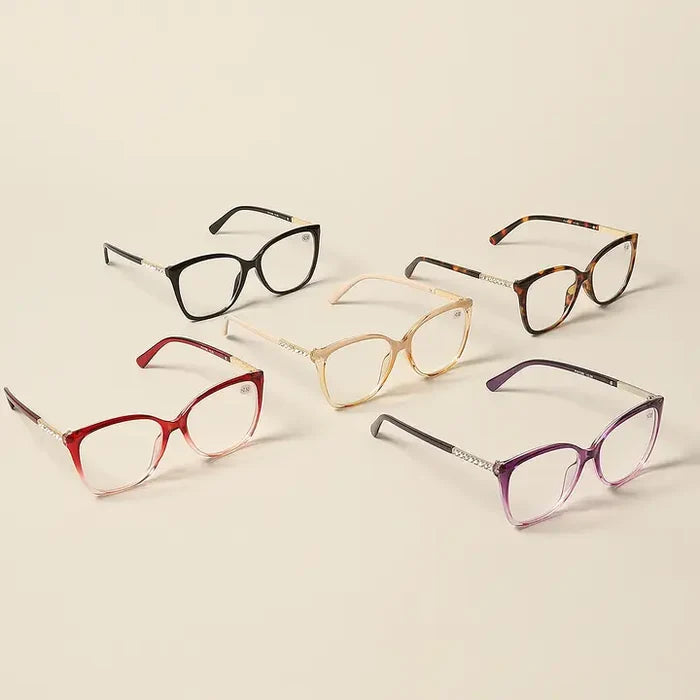 Women's Rhinestone Decor Reading Glasses