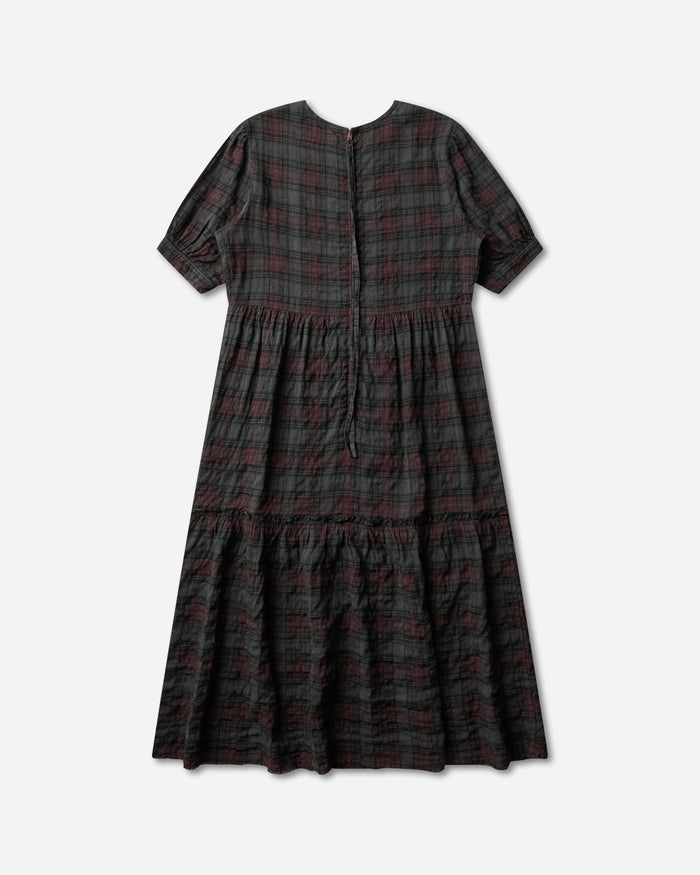 Hysteric Glamour Speak No Evil Checkered Dress Red Dresses Dress Long 01261AO01 54