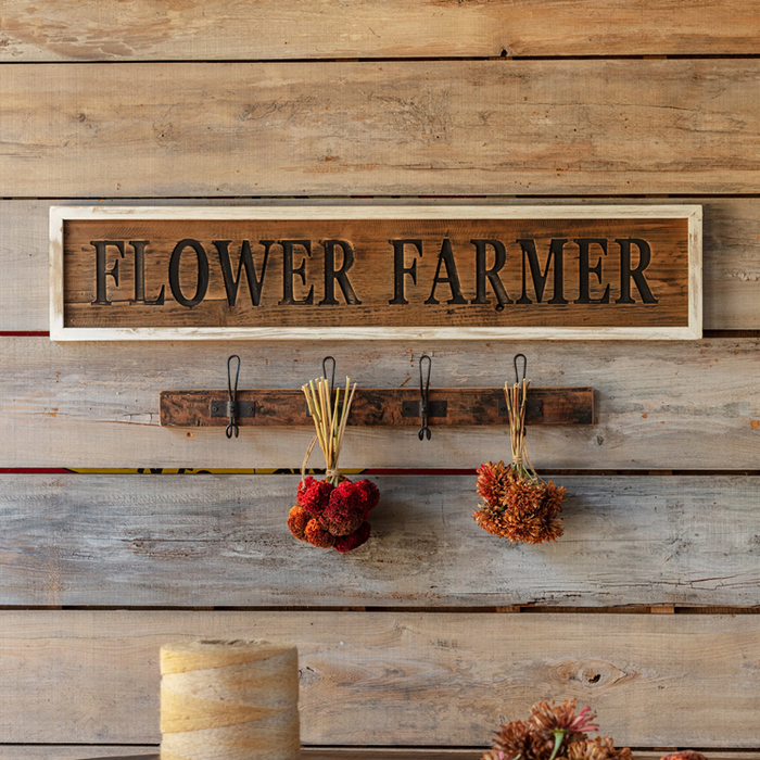 Wooden Flower Farmer Signs Set/2