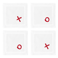 XOXO Cocktail Napkins , Set of 4