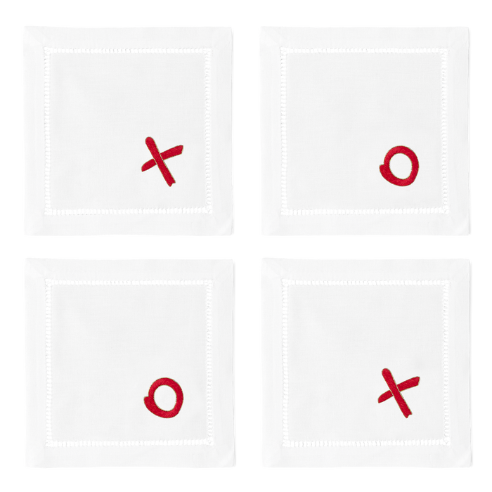 XOXO Cocktail Napkins , Set of 4