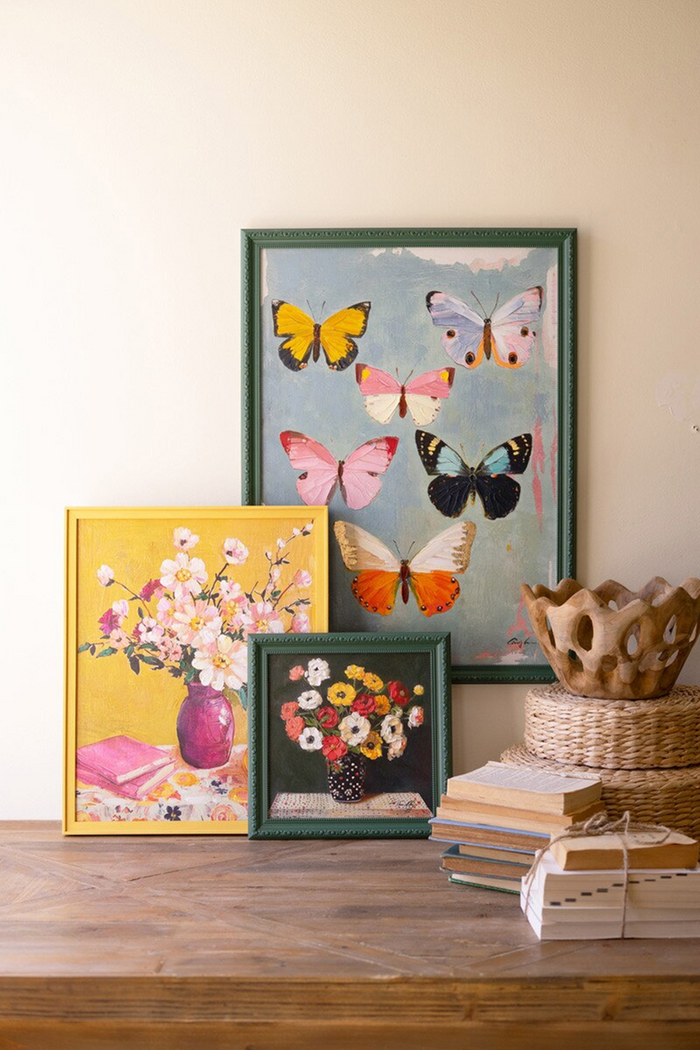 Yellow Framed Still Life Painting