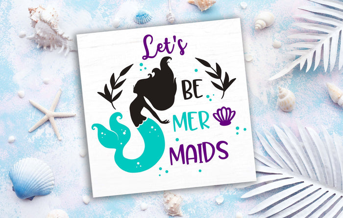 Let's Be Mermaids 12" Square
