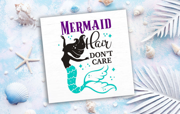 Mermaid Hair Don't Care 12" Square
