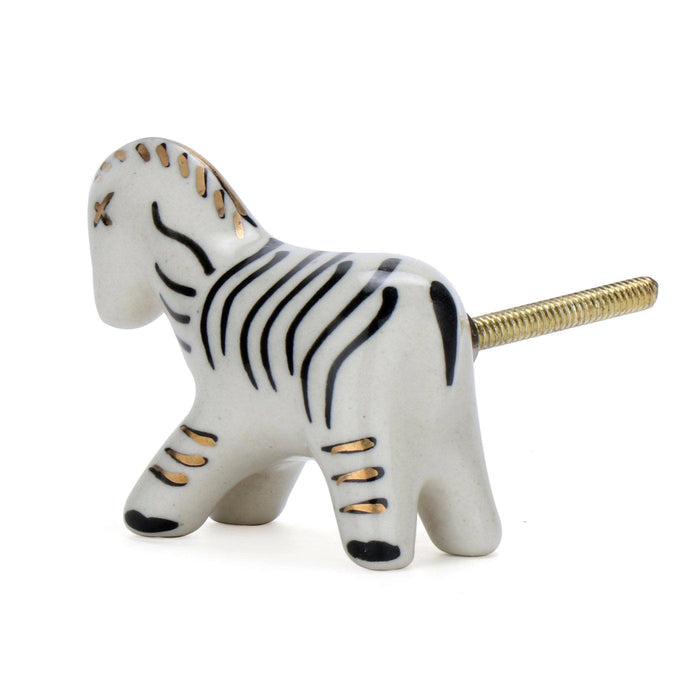 Zebra Ceramic Knob