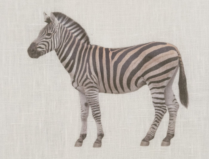 Zebra Linen Tissue Box Cover